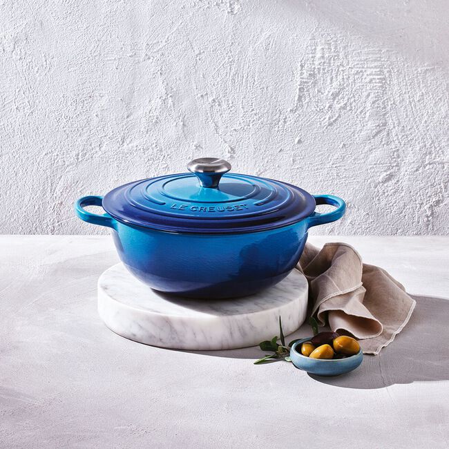 Le Creuset Cast Iron Signature Soup Pot 26cm Azure BlueAzure Blue image number 6